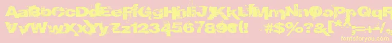 EpoxyHistory Font – Yellow Fonts on Pink Background