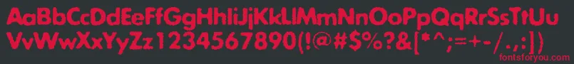 Exposurectworough Font – Red Fonts on Black Background