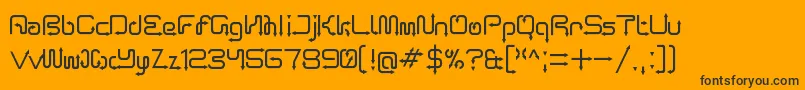 ArroTerminalRegular Font – Black Fonts on Orange Background