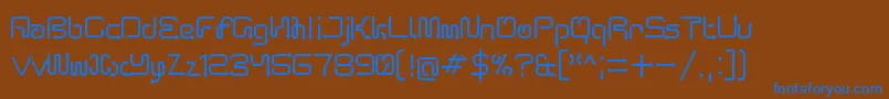 ArroTerminalRegular Font – Blue Fonts on Brown Background