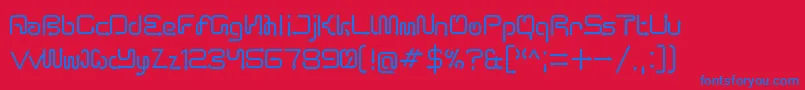 ArroTerminalRegular Font – Blue Fonts on Red Background