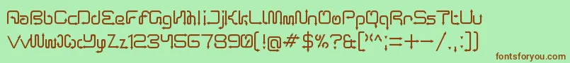 ArroTerminalRegular Font – Brown Fonts on Green Background