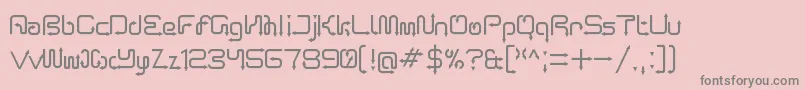 フォントArroTerminalRegular – ピンクの背景に灰色の文字