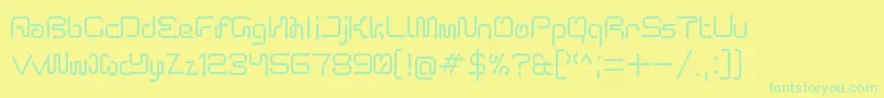 ArroTerminalRegular Font – Green Fonts on Yellow Background
