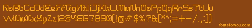 ArroTerminalRegular Font – Orange Fonts on Brown Background