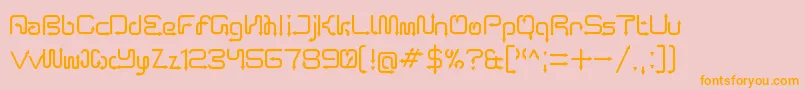 ArroTerminalRegular Font – Orange Fonts on Pink Background