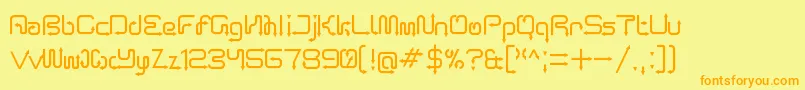 ArroTerminalRegular Font – Orange Fonts on Yellow Background