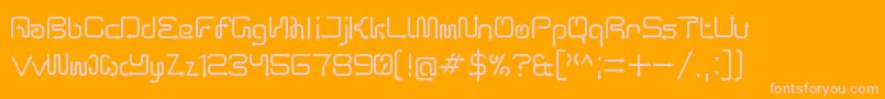 ArroTerminalRegular Font – Pink Fonts on Orange Background