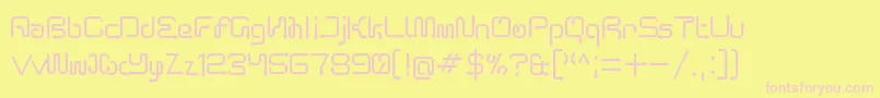 ArroTerminalRegular Font – Pink Fonts on Yellow Background