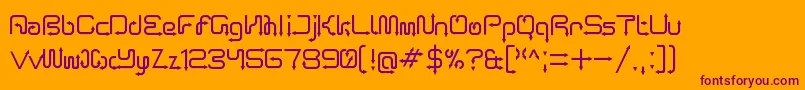 ArroTerminalRegular Font – Purple Fonts on Orange Background