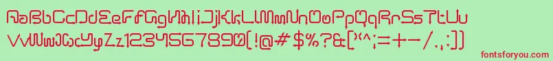 ArroTerminalRegular Font – Red Fonts on Green Background
