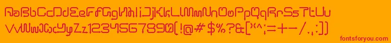 ArroTerminalRegular Font – Red Fonts on Orange Background