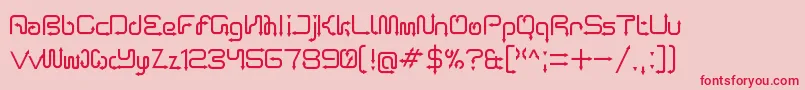 ArroTerminalRegular Font – Red Fonts on Pink Background