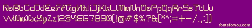 ArroTerminalRegular Font – Yellow Fonts on Purple Background