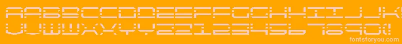 Qq4-Schriftart – Rosa Schriften auf orangefarbenem Hintergrund