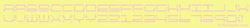 フォントQq4 – ピンクのフォント、黄色の背景