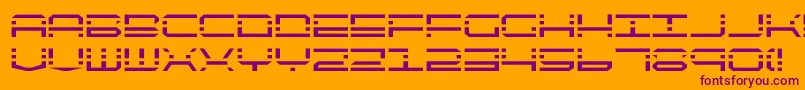 フォントQq4 – オレンジの背景に紫のフォント