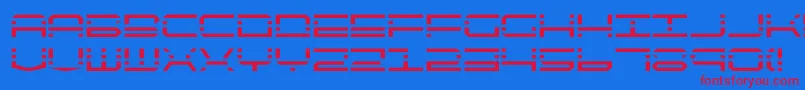フォントQq4 – 赤い文字の青い背景