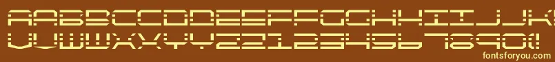 Qq4-fontti – keltaiset fontit ruskealla taustalla