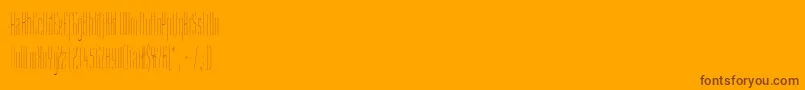 StMovieheadLight-Schriftart – Braune Schriften auf orangefarbenem Hintergrund