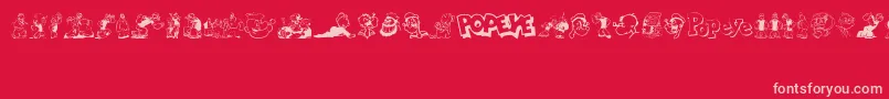 En savoir plus sur la police Popeye Police Popeye – polices roses sur fond rouge