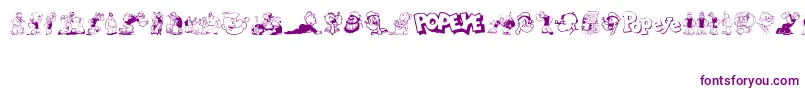 Popeye Font – Purple Fonts on White Background