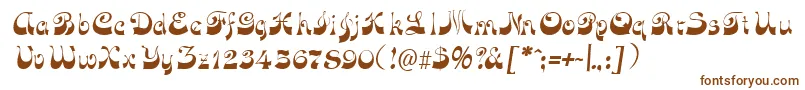 Шрифт FunkyfaceuprightRegular – коричневые шрифты на белом фоне