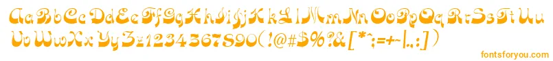 Шрифт FunkyfaceuprightRegular – оранжевые шрифты
