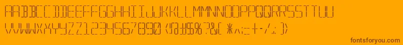 TransponderAoe Font – Brown Fonts on Orange Background