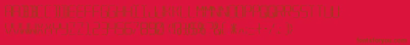 TransponderAoe Font – Brown Fonts on Red Background