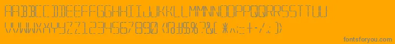 TransponderAoe Font – Gray Fonts on Orange Background