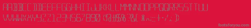 TransponderAoe Font – Gray Fonts on Red Background