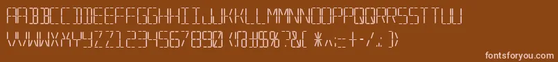 フォントTransponderAoe – 茶色の背景にピンクのフォント