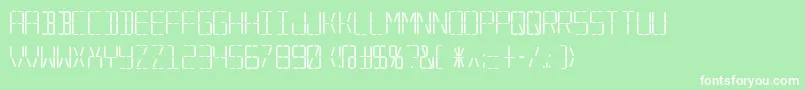 TransponderAoe Font – White Fonts on Green Background