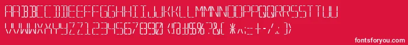 TransponderAoe Font – White Fonts on Red Background