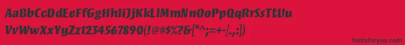 MezzstdBlack Font – Black Fonts on Red Background