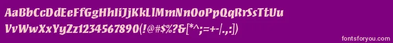 MezzstdBlack Font – Pink Fonts on Purple Background