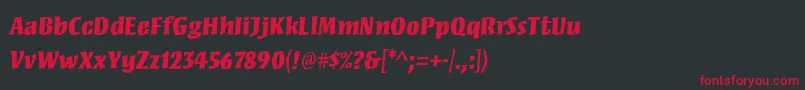 MezzstdBlack Font – Red Fonts on Black Background