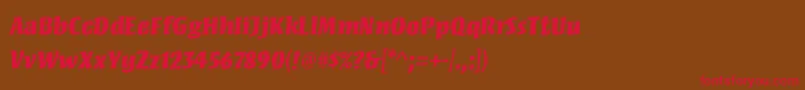 MezzstdBlack Font – Red Fonts on Brown Background