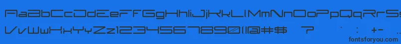 フォントSubzer0 – 黒い文字の青い背景