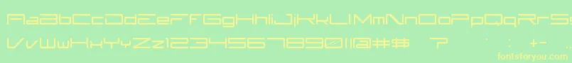 Subzer0 Font – Yellow Fonts on Green Background