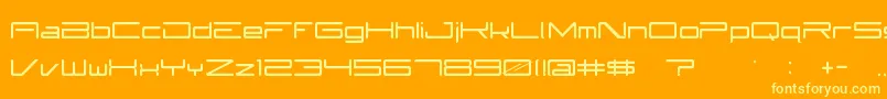 Subzer0-Schriftart – Gelbe Schriften auf orangefarbenem Hintergrund