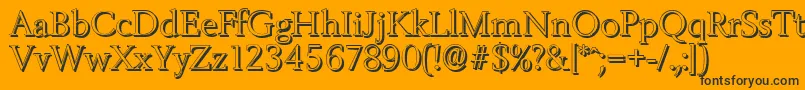 BelfastshadowLightRegular Font – Black Fonts on Orange Background