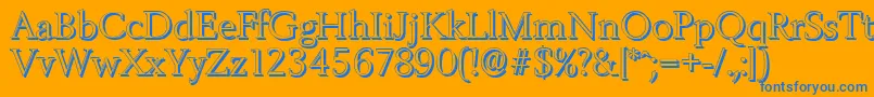 BelfastshadowLightRegular Font – Blue Fonts on Orange Background