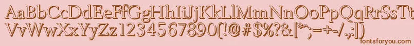 BelfastshadowLightRegular Font – Brown Fonts on Pink Background