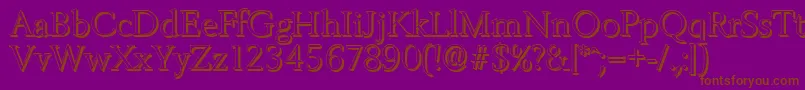 BelfastshadowLightRegular Font – Brown Fonts on Purple Background