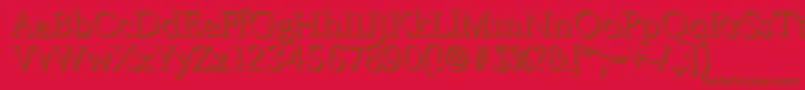 BelfastshadowLightRegular Font – Brown Fonts on Red Background
