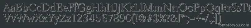BelfastshadowLightRegular Font – Gray Fonts on Black Background