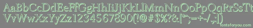 BelfastshadowLightRegular Font – Green Fonts on Gray Background