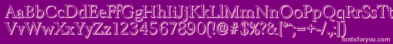 BelfastshadowLightRegular Font – Pink Fonts on Purple Background